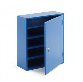 Kovová skrinka SERVE, bez plastových boxov, 800x660x275 mm, modrá
