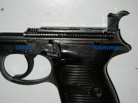 1ks pružina + čep pistole WALTHER P38 LUGER 9mm