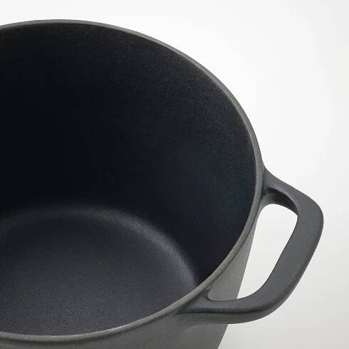 VARDAGEN Hrnec s poklicí - smaltovaná litina matné/černá 5 l