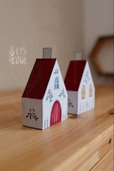 DIY Christmas advent calendar. House pattern download | Christmas advent calendar diy, Christmas diy, Handmade home decor