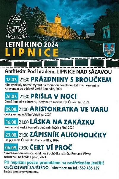 Letní kino Lipnice 2024 - Hortus Vita wellness apartments