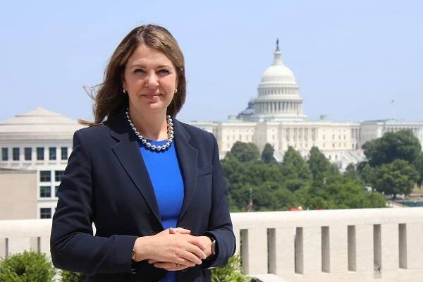 Alberta Premier Danielle Smith poses for a photo at the Canadian Embassy in Washington, D.C., on Wednesday, June 4, 2025. THE CANADIAN PRESS/Kelly Geraldine Malone