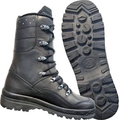 Vojenské vysoké boty HAIX High Walker - Voděodolné Gore-TEX kůže černé barvy