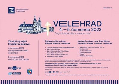 Velehrad 2023: Zlínský kraj posílí dopravu na pouť • IDZK