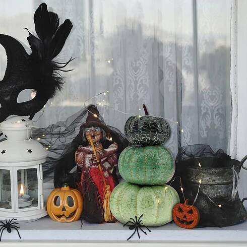 DÝNĚ OZDOBNÁ HALLOWEEN DEKORACE PODZIMNÍ OZDOBA 20CM PREMIUM Výška výrobku 20 cm