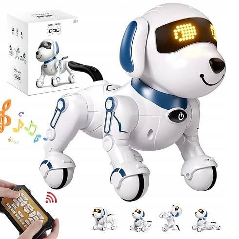 INTERAKTIVNÍ DÁLKOVĚ OVLÁDANÝ ROBOTICKÝ PES, PROGRAMOVATELNÝ PES, TANČÍ, CHODÍ + DÁLKOVÉ OVLÁDÁNÍ