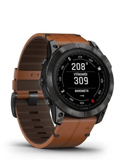 Garmin Epix Pro (Gen 2) Sapphire 51mm Gray DLC Titanium / Chestnut Leather Band (Premium) (+ náhradní řemínek) | Hodinky-365.cz