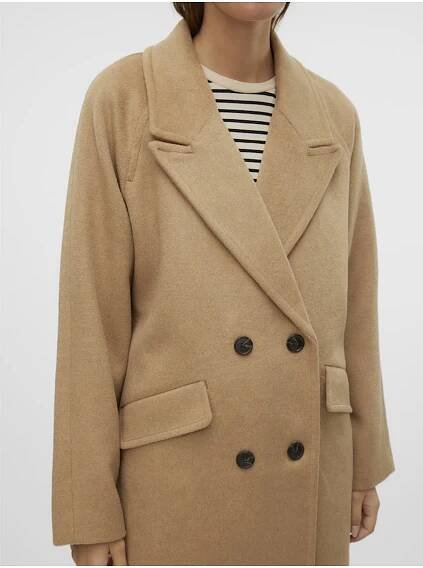 Vero Moda Béžový dámský kabát Vero Moda Harper