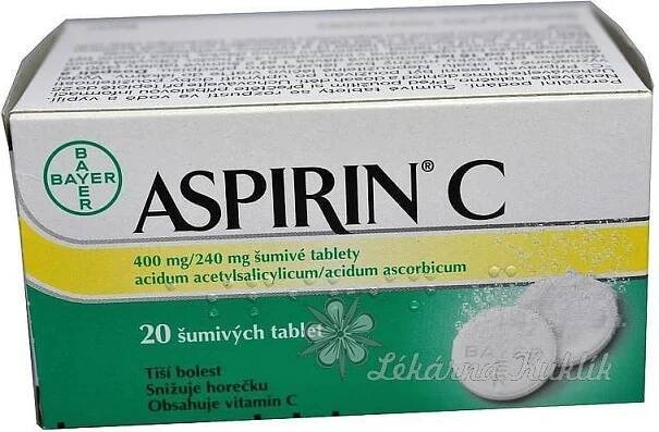 ASPIRIN C POR 400MG/240MG TBL EFF 20