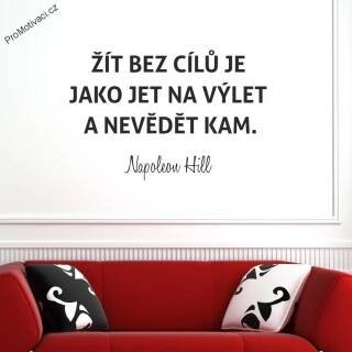 Samolepka na zeď - Žít bez cílů