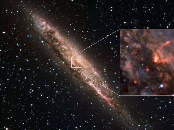 Incredible photo shows supermassive black hole blowing a jet of matter into interstellar space