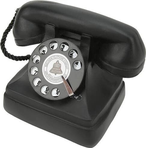 Rotační telefonní model, rotační telefon, pevná linka rotační telefon, rotační