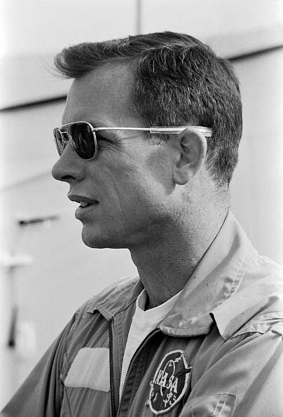 Apollo 9 pilot astronaut David R. Scott wearing aviator sunglasses