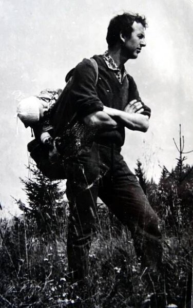Jiří Langer / s dcerou Hanou na Kubínských holích / počátek 60. let / Slovensko