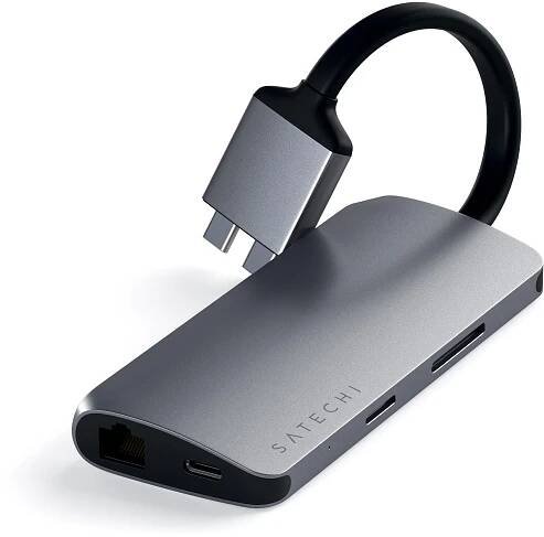 Satechi Type-C Dual Multimedia Adapter - Space Gray