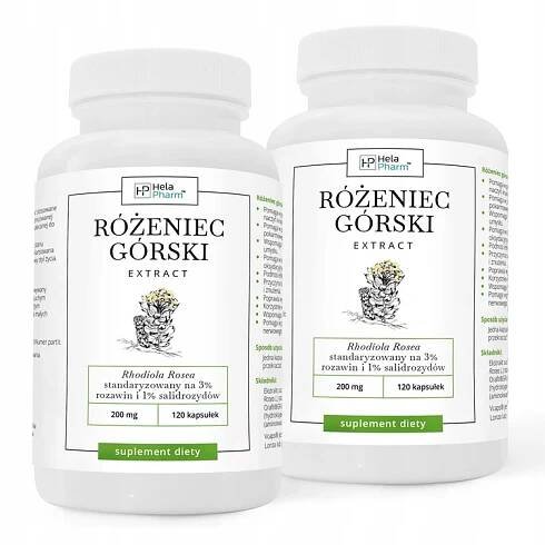 Horský růženec 200 mg 20:1 RHODIOLA ROSEA Stress Koncentrace 120 kapslí