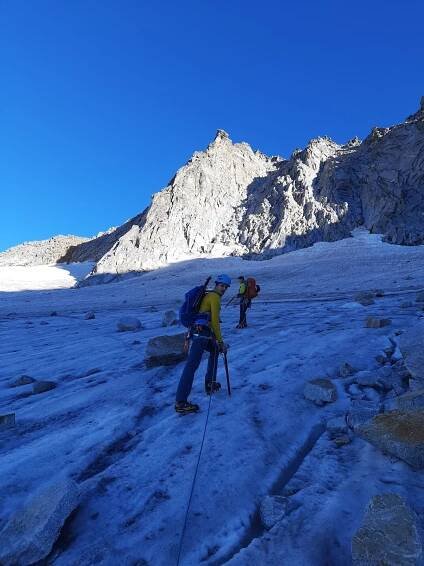 Hochalmspitze (3360m) – cesta Südpfeiler 5 - Horizontal Brno