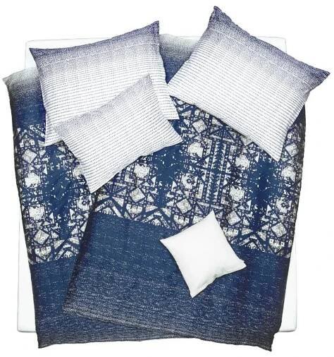 SCANquilt - povlečení SATÉN DESIGN blue tmavě modrá 140 x 200/70 x 90 cm