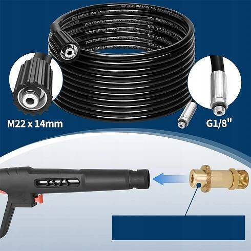 HADICE NA ČIŠTĚNÍ KANALIZACE TRUBEK 150 m PRO ČISTIČ KARCHER K2-K7 400BAR Značka žádná značka