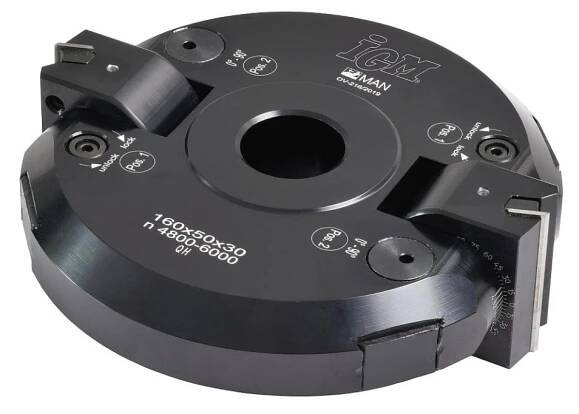 IGM F607 Úhlová stavitelná fréza +-90° MAN - D160x50 d30 Z2 ALU