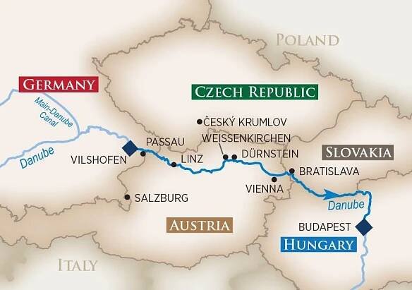 AmaWaterways Danube River Cruise Budapest to Vilshoven