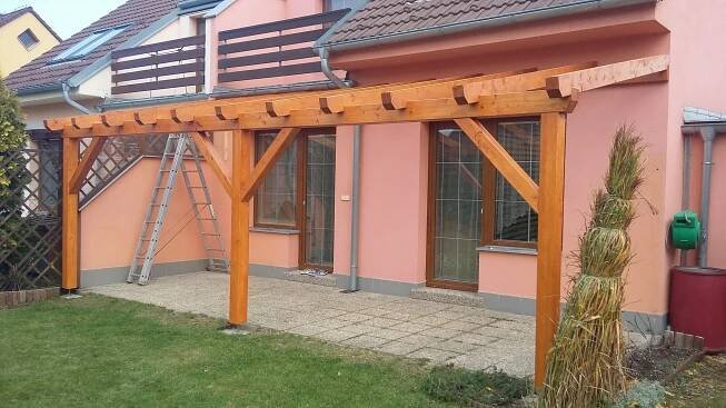 Pergola + stání pro 4 auta Zavadilka – Střechy Dobra