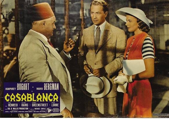 Sydney Greenstreet, Paul Henreid, Ingrid Bergman - Casablanca - Fotosky