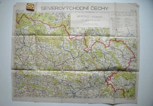 SEVEROVÝCHODNÍ ČECHY - MAPA - 1922 - KRKONOŠE TRUTNOV BROUMOV NÁCHOD - Staré mapy a veduty