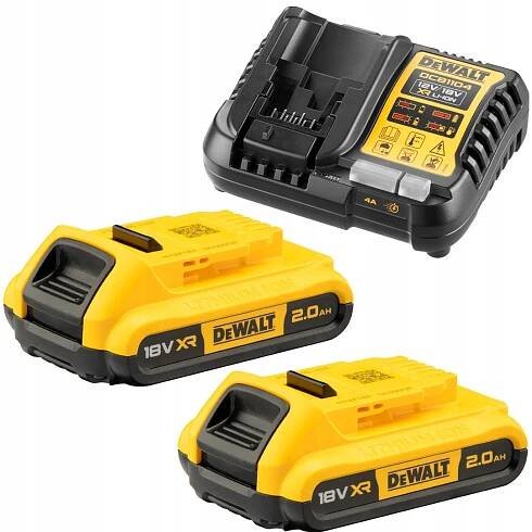 SET NABÍJEČKA DCB1104 + AKUMULÁTORY 2x2Ah 18V LI-ION DEWALT