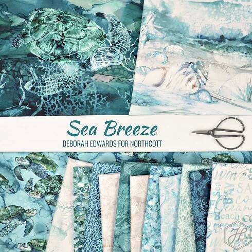 Sea Breeze Fabric by Deborah Edwards and Melanie Samra for Northcott at Hawthorne Supply Co