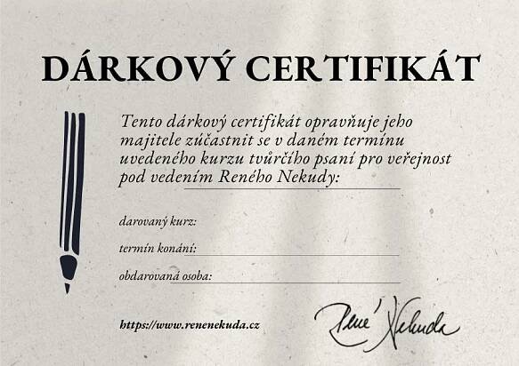 Dárkový certifikát #2