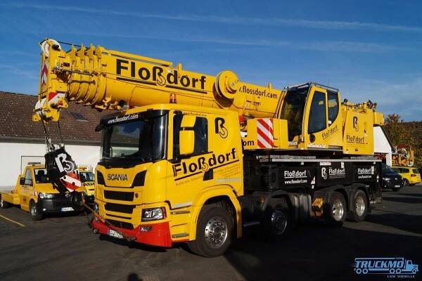WSI Flossdorf Scania P Low CP20 8x4 Liebherr LTF 1060-4.1 mobile crane 51-2181