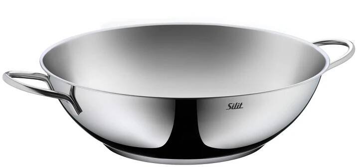 WMF Silit Wok Nerezová Ocel Stříbrná, 32 cm VYSOKÉ TEPLOTY INDUKCE