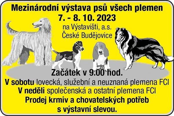 Mezinárodní výstava psů všech plemen 7. a 8. října 2023 v Českých Budějovicích - PR Deník