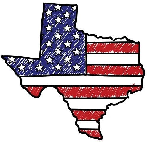 Texas je Amerika skica — Ilustrace