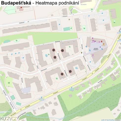 Budapešťská - mapy | Kurzy.cz