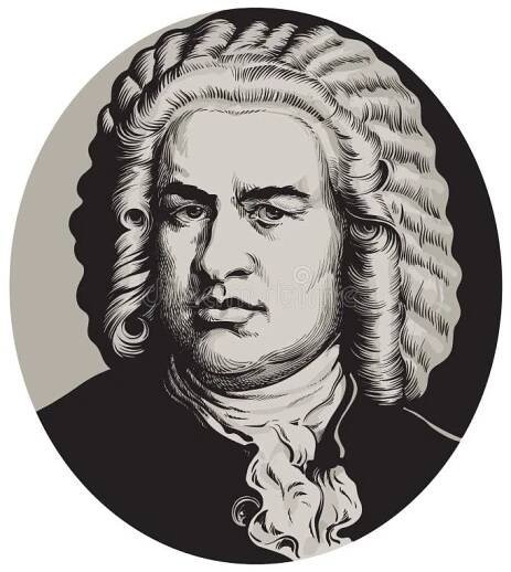 Johann Sebastian Bach Portrait Vector Image