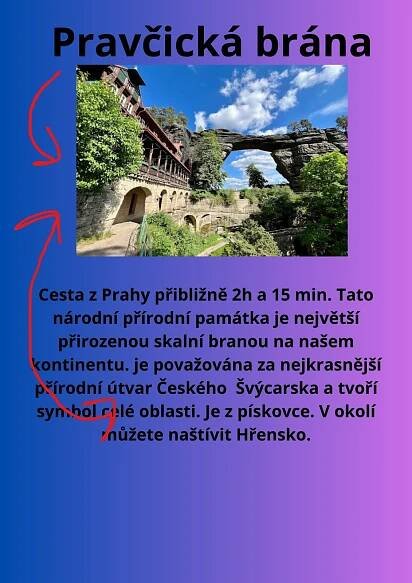 Poznáváme Českou republiku ze 4. B – ZŠ Trávníčkova