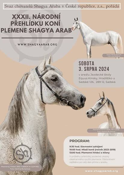 Pozvánka na výstavu plemene koní Shagya arab - Asociace svazů chovatelů koní