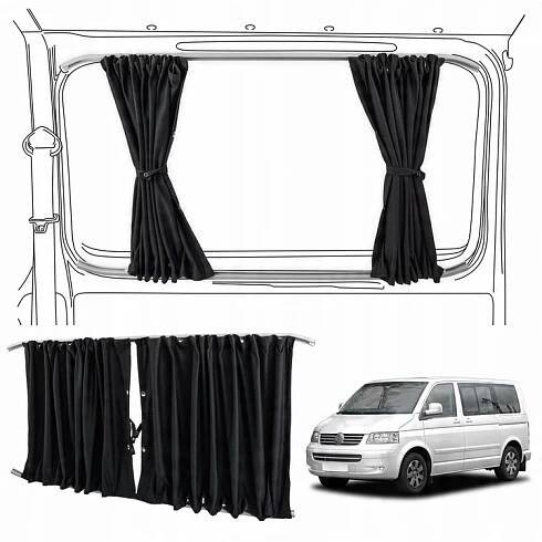 Zatemňovací závěsy levých bočních dveří pro VW CARAVELLE V T5 2003-2015