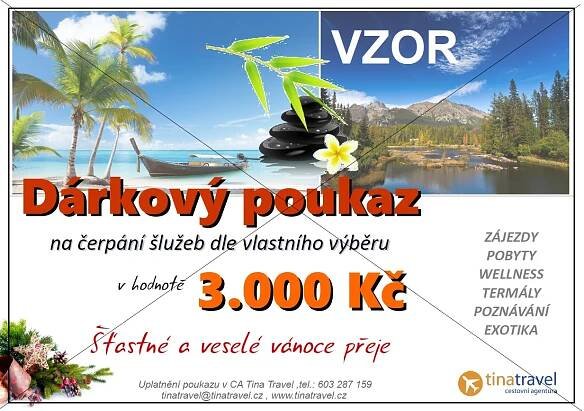 Dárkové poukazy | TINA TRAVEL cestovní agentura Ostrava