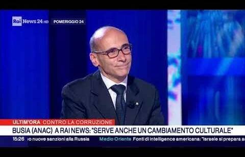 Intervista al Presidente Anac Giuseppe Busia - Rai News 24 - 21 maggio 2025