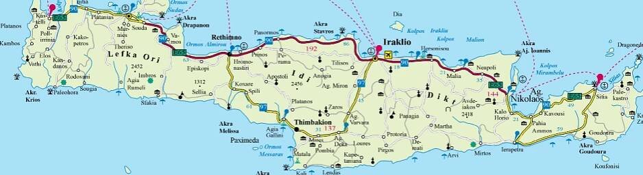 Mapa Kréty