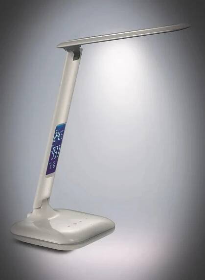 Solight LED stmívatelná stolní lampička s displejem, 6W, volba teploty světla.