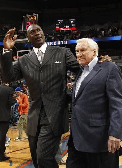 Michael Jordan with Dean Smith 