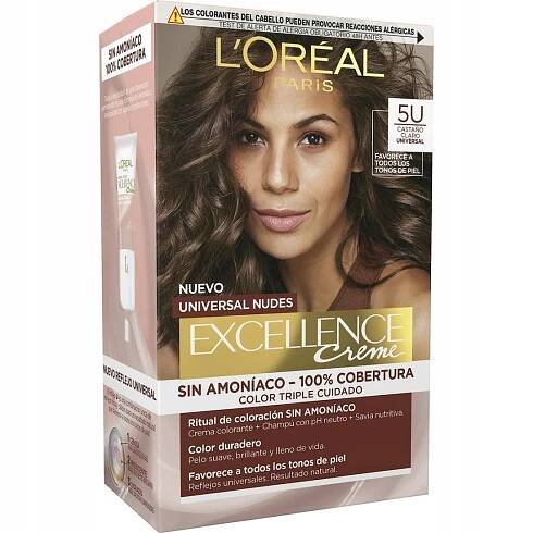 Trvalé barvení L'Oreal Make Up Excellence Světlý kaštan