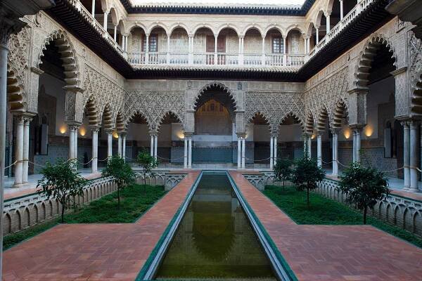 Courtyard of Las Doncellas. Real Alcázar of Seville.