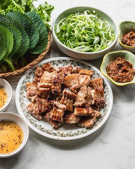 Samgyeopsal Gui (Korean Grilled Pork Belly) 삼겹살