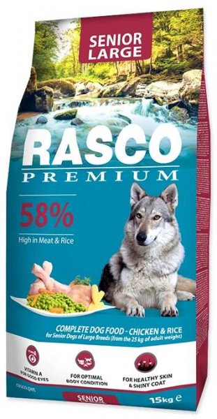 Rasco Premium Senior Large Chicken/Rice 15 kg od 759 Kč