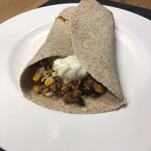 Hackfleischfüllung für Tortillas aus dem Hickory-Rauch
